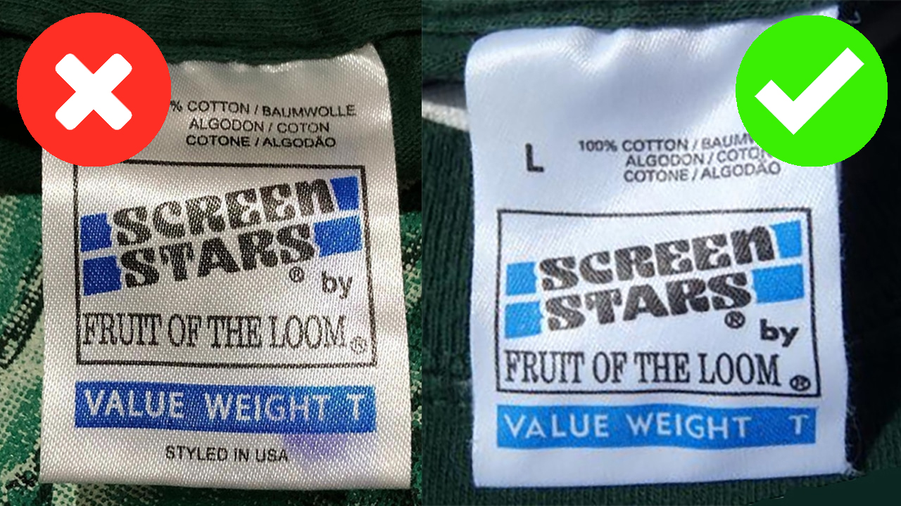Archive of Fakes Vintage T-Shirt Tags Vs Authentic Tags