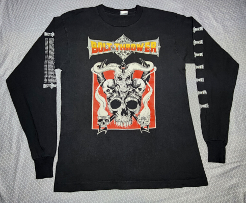 Vintage Bolt Thrower 1991 Warmaster Long Sleeve T-Shirt