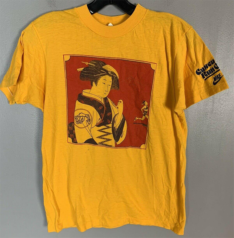 Nike Vintage T Shirt Mens M Pinwheel OG Champion 70s Geisha Orange Tag RARE