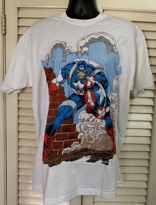 Vintage Marvel Comics Captain America T-Shirt XL 