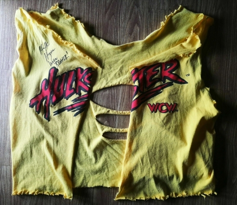 Vintage WCW Hulk Hogan Ring Worn Ripped Shirt