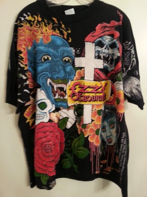 Vintage Ozzy Osbourne Tattoo AOP T-Shirt XL