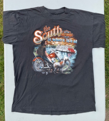 Vintage 80's Harley Davidson Motorcycles 3D EMBLEM South T-Shirt