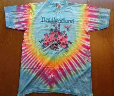 Vintage 1990's XL Grateful Dead Deadheadland Tie Dye Band T Shirt