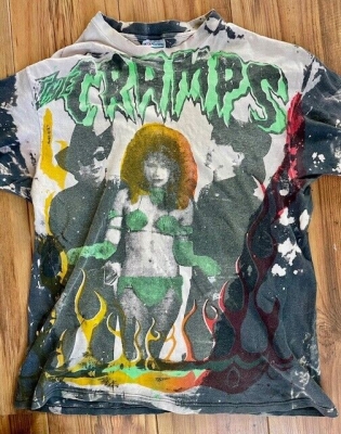 Vintage Cramps Mosquitohead Original All-Over Print Shirt- XL