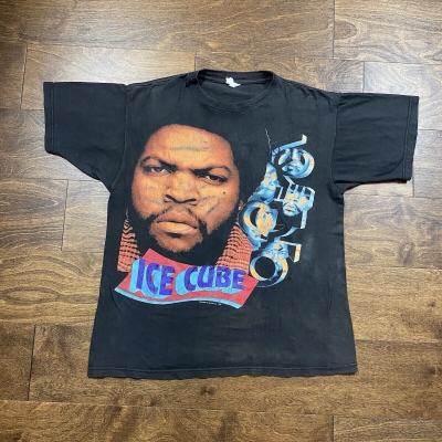 VTG 90s Ice Cube Big Face 1995 USA Snoop Tupac Vintage Rap Tee Shirt XL