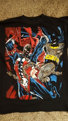 Vintage 90s BATMAN vs SPAWN Shirt XL