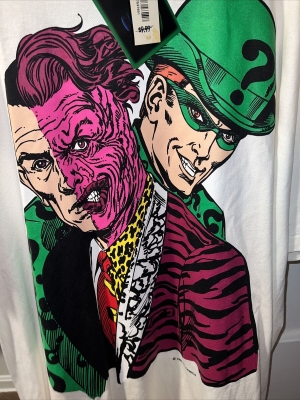 Vintage 1995 Batman Forever Riddler Jim Carrey & Two Face T-Shirt