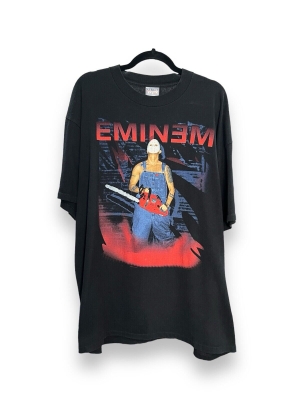 Vintage Eminem Chainsaw Rap Tee T-Shirt XL 2000 Anger Management Tour