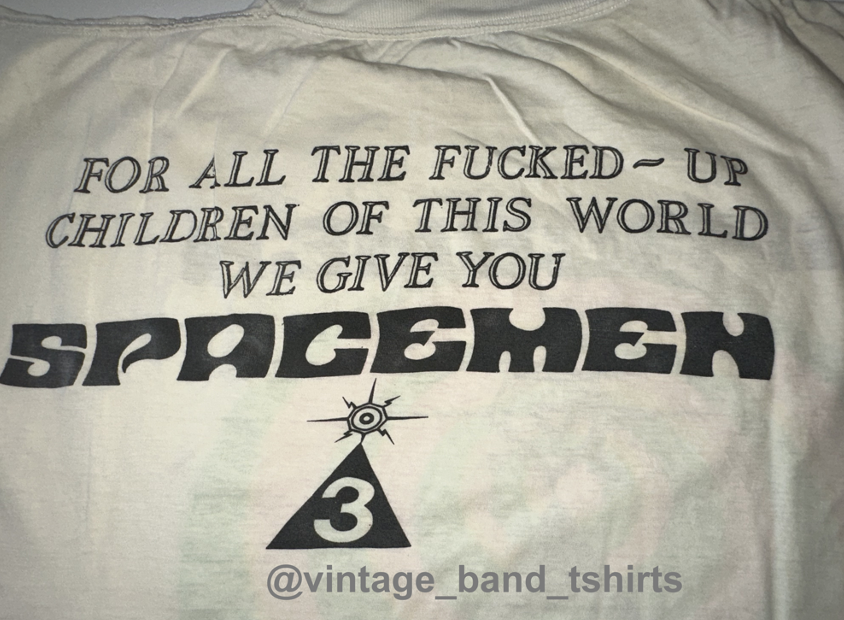 vintage original spacemen 3 t-shirt back closeup