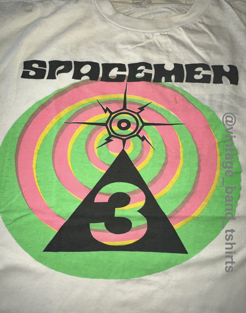 vintage original spacemen 3 t-shirt front closeup