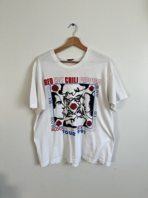 Vintage 1991 Red Hot Chili Peppers Nirvana Shirt Size XL Blood Sugar Sex Magik