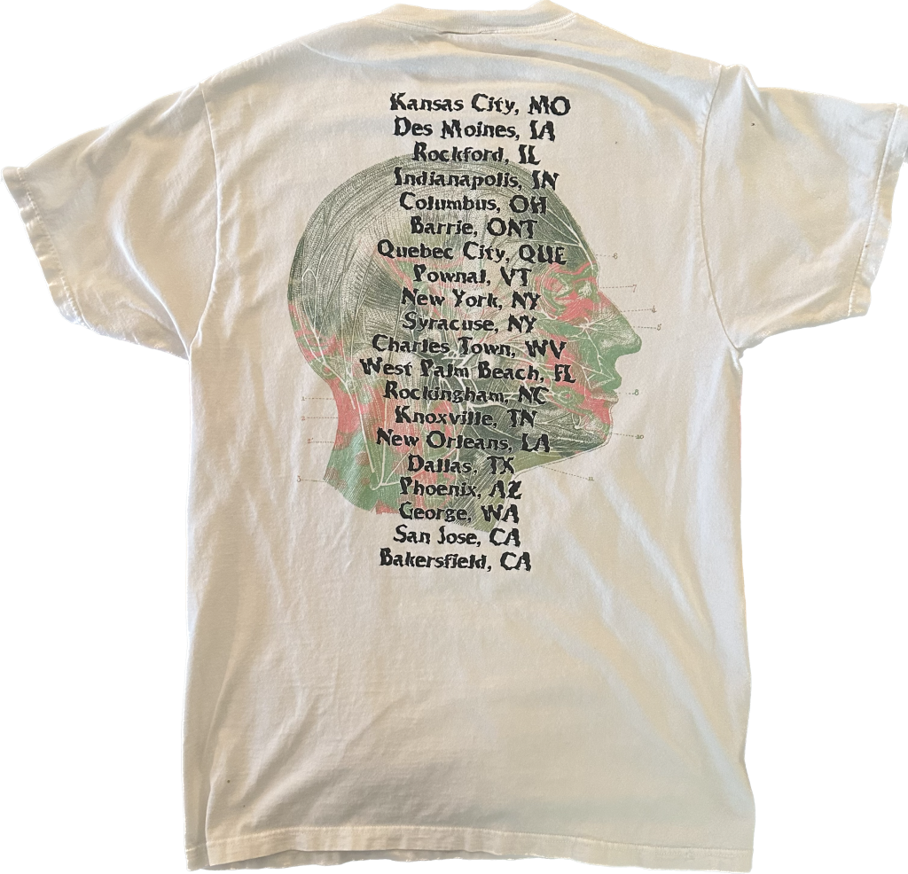 Vintage 1996 Lollapalooza t-shirt back