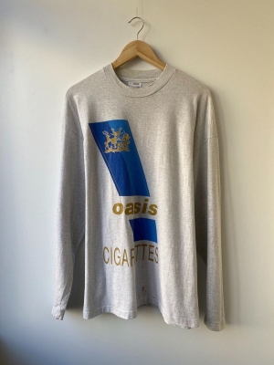 Vintage 1994 Oasis Cigarettes Alcohol Definitely Maybe Long sleeve size XL