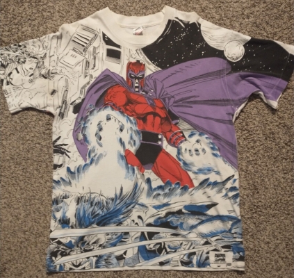 Vintage Comic Images Marvel X-Men #25 Lg T-Shirt Magneto Wolverine