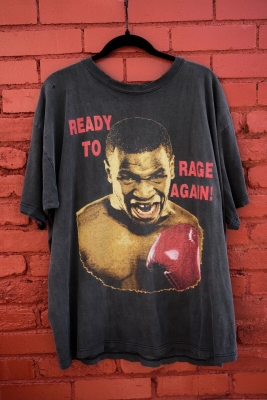 Vintage Mike Tyson XXL iron mike boxing 90s Rap Tee Ready To Rage