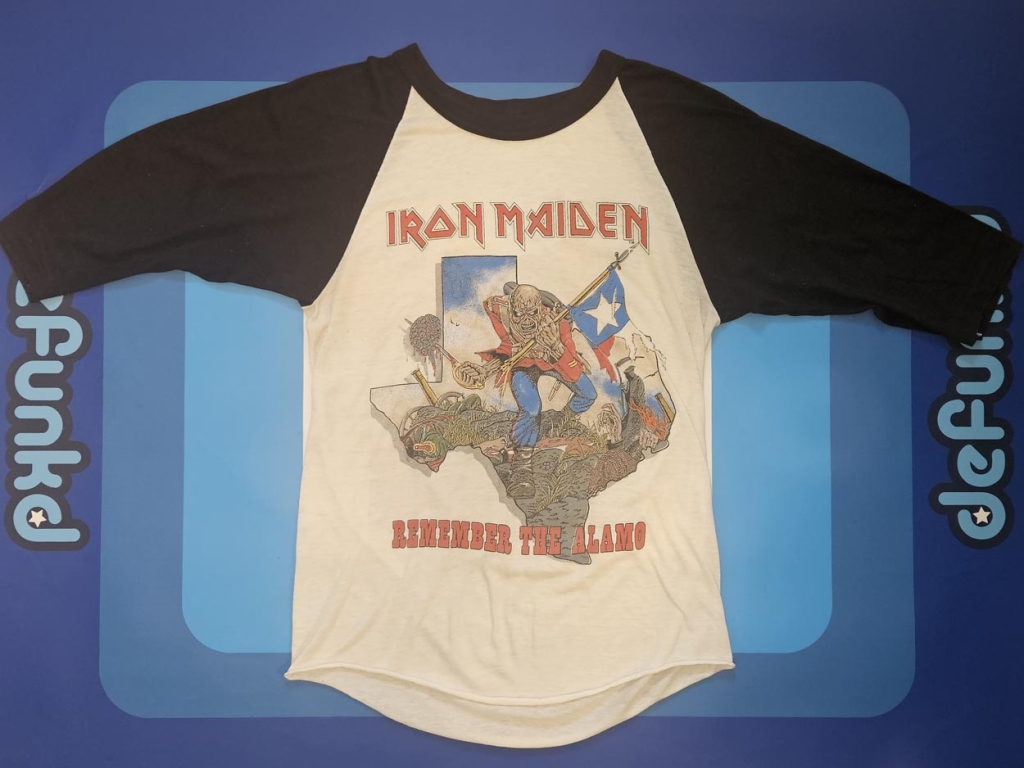 Vintage Iron Maiden Remember the Alamo Jersey T-Shirt Front