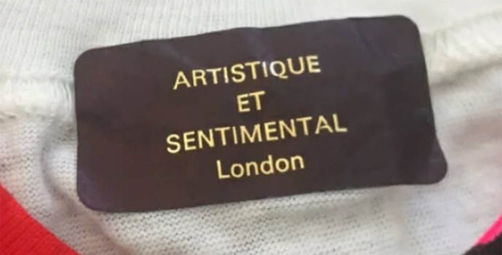 artistique et sentimental sticker tag